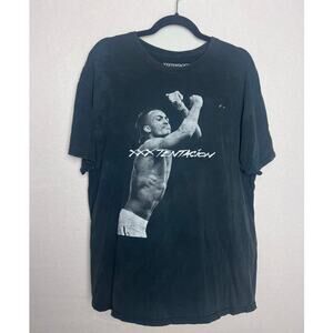 XXXTentacion Rapper Memorial Short Sleeve T-Shirt Black Men's Size XL Hip Hop